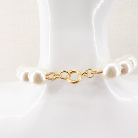 Tory Burch Roxanne Pearl Necklace Gold/ Ivory OS - Picture 14 of 14